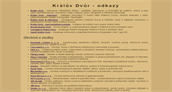 Desktop Screenshot of odkazy.kraluvdvur.cz