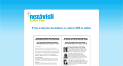 Desktop Screenshot of nezavisli.kraluvdvur.cz