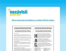 Tablet Screenshot of nezavisli.kraluvdvur.cz